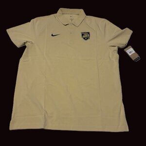 Army Black Knights Shirt Mens XL Beige NCAA Football Nike Dri-FIT Polo